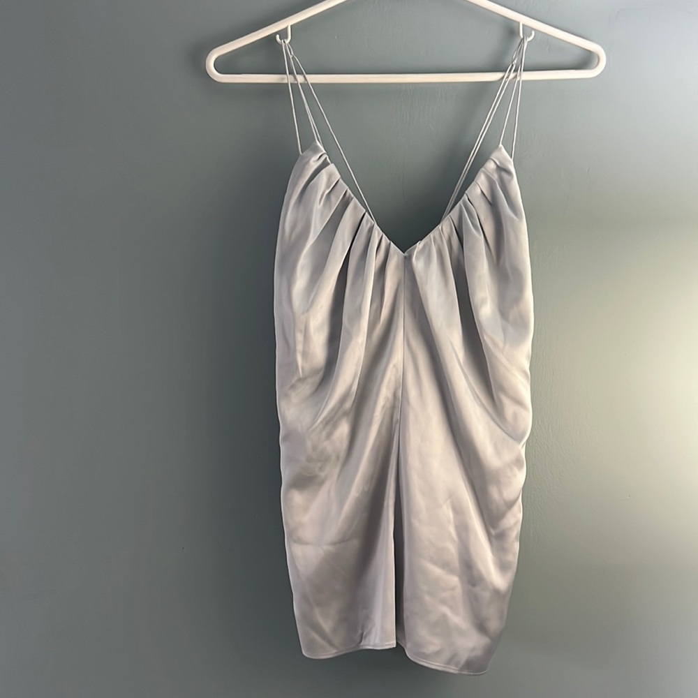 Helmet Lang Ruched silk slip